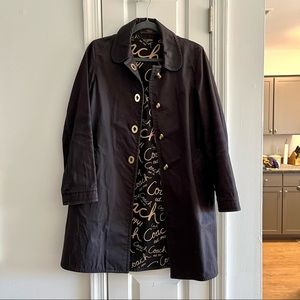 Vintage Coach Black Trench Coat
